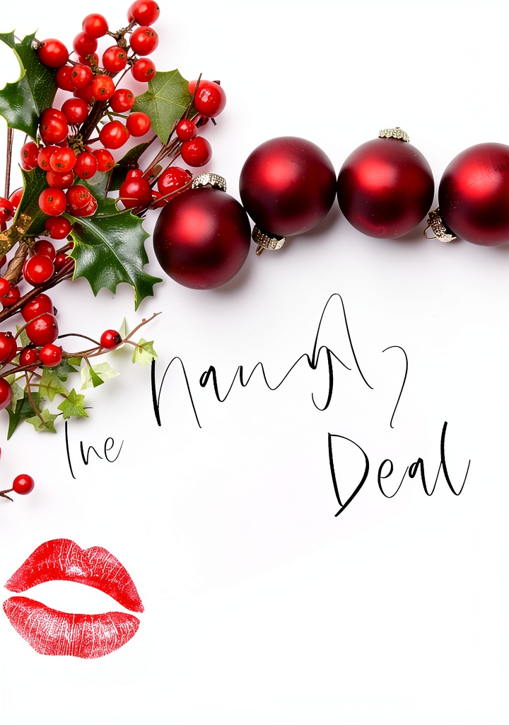 Holiday romance eBook cover featuring festive and romantic elements
