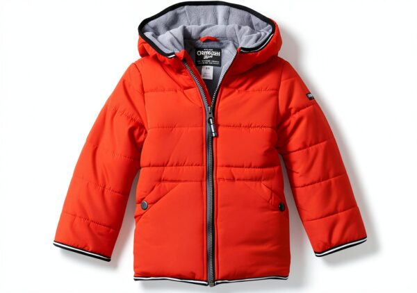 Osh Kosh Boys Fleece Lined Heavyweight Jacket Stripe Detail-0