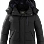 Boys Fleece Puffer Jacket Waterproof Winter Coat Youth-0
