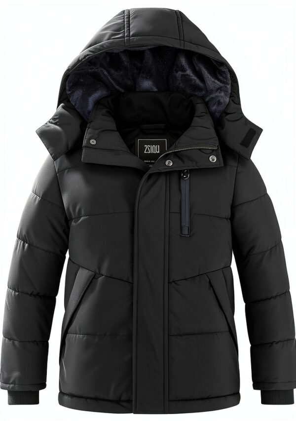 Boys Fleece Puffer Jacket Waterproof Winter Coat Youth-0