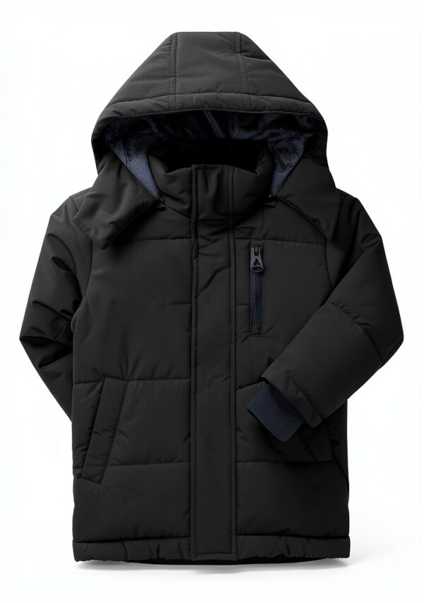 Boys Fleece Lined Puffer Jacket Waterproof Winter Coat-5