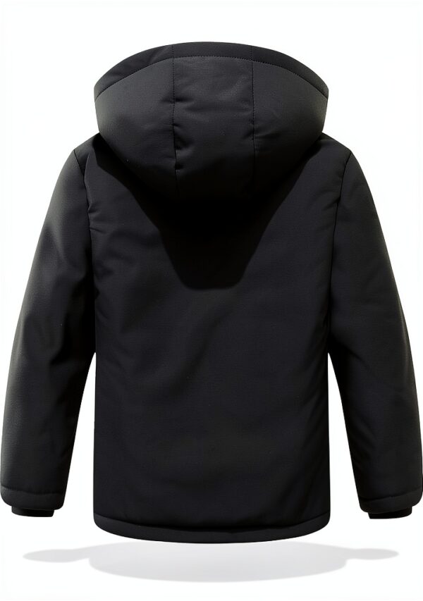 Boys Winter Down Jacket Waterproof Windproof Black Navy Blue-1