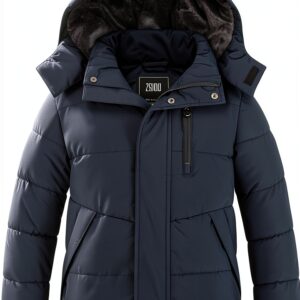 Boys Fleece Puffer Jacket Waterproof Winter Coat Youth-0