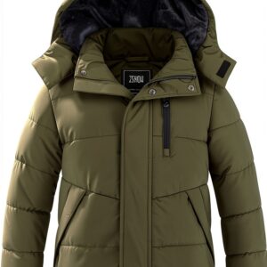 Boys Fleece Puffer Jacket Waterproof Winter Coat Youth-0