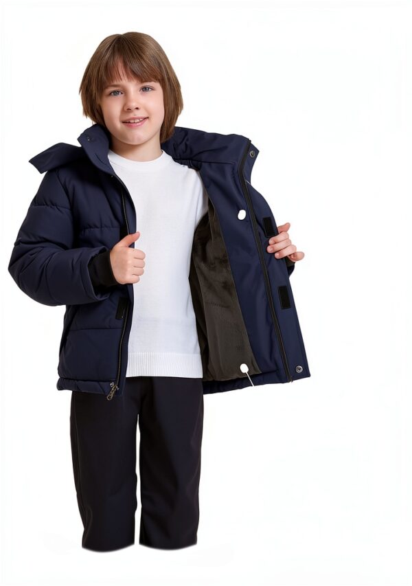 Boys Fleece Puffer Jacket Waterproof Winter Coat Youth-1