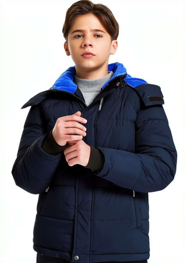 Wantdo Boys Waterproof Puffer Jacket Fleece Lined Winter-2