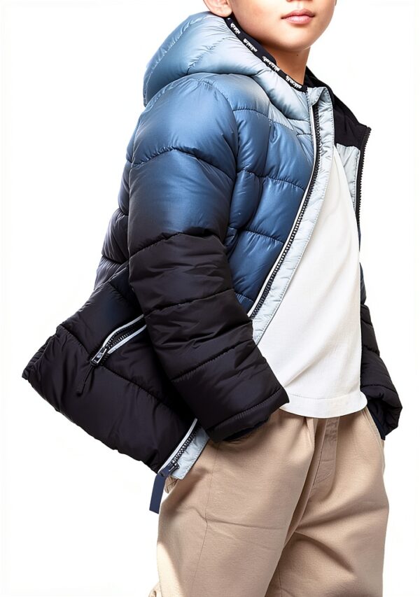Boys Heavyweight Puffer Jacket Water Resistant Fleece Lined-4