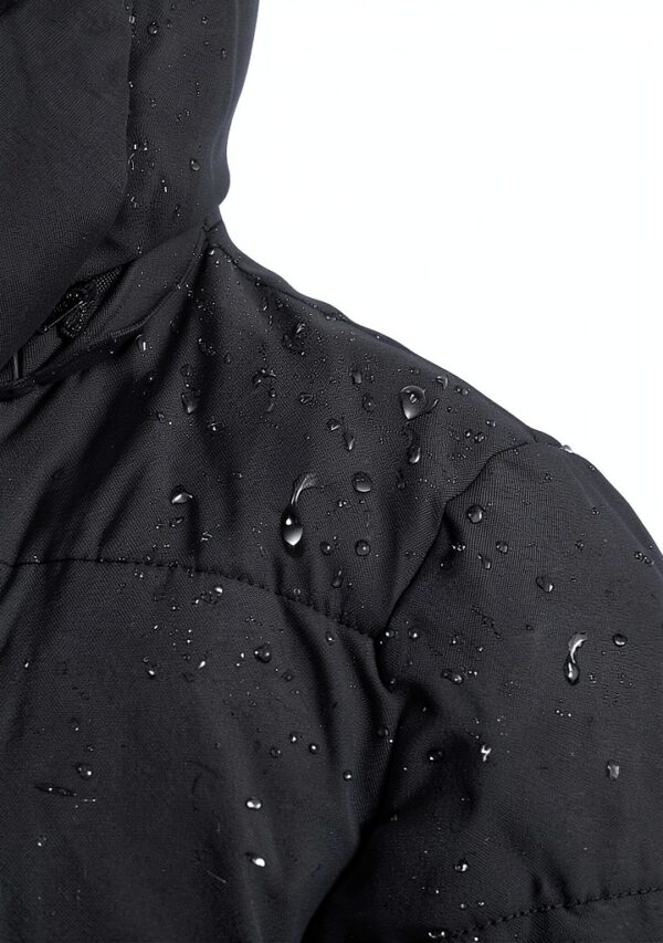 Boys Fleece Puffer Jacket Waterproof Winter Coat Black-4