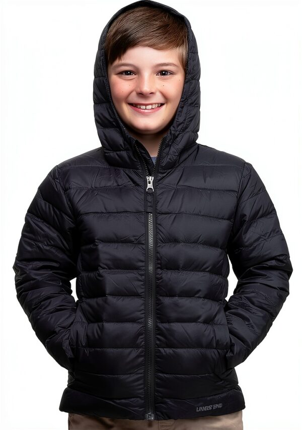 Lands End Kids Down Jacket Water Resistant Puffy Coat-0