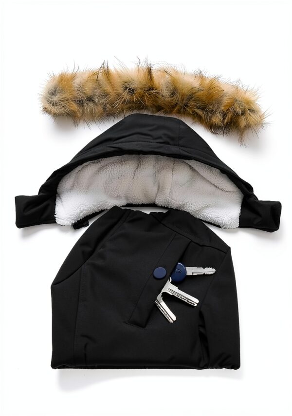 Boys Sherpa Parka Lightweight Waterproof Winter Jacket-5