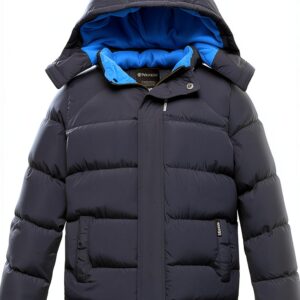 Wantdo Boys Waterproof Puffer Jacket Fleece Lined Winter-0
