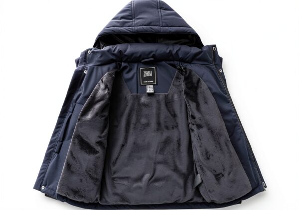 Boys Fleece Puffer Jacket Waterproof Winter Coat Black-3