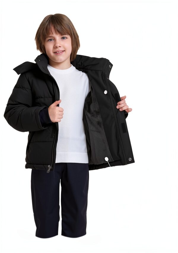 Boys Fleece Lined Puffer Jacket Waterproof Winter Coat-1