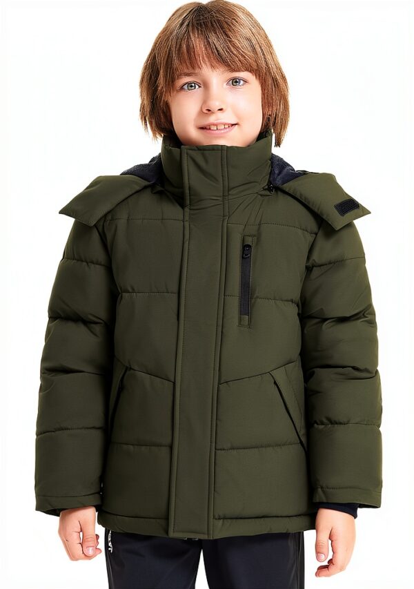 Boys Fleece Puffer Jacket Waterproof Winter Coat Youth-6