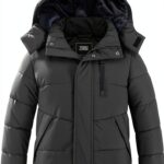 Boys Fleece Puffer Jacket Waterproof Winter Coat Youth-0