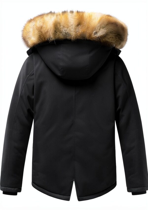 Boys Sherpa Parka Lightweight Waterproof Winter Jacket-1