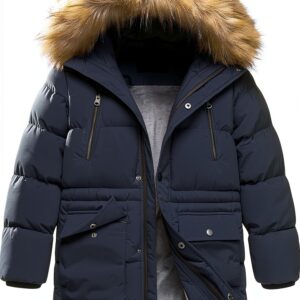Kids Winter Jacket Boys Waterproof Windproof Coats 4-18-0