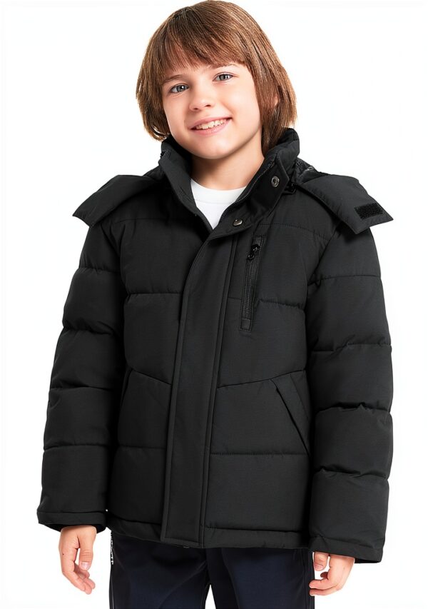 Boys Fleece Lined Puffer Jacket Waterproof Winter Coat-6
