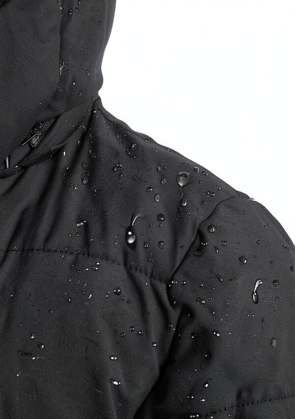 Boys Fleece Puffer Jacket Waterproof Winter Coat Black-4