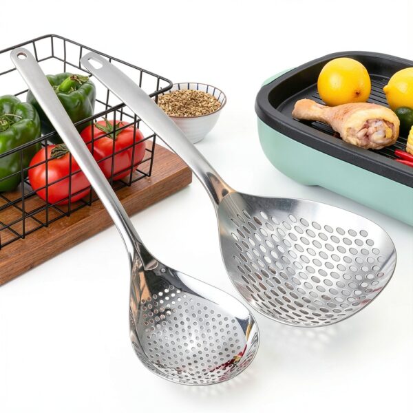 Stainless Steel Skimmer Spoon KAYCROWN Durable-5
