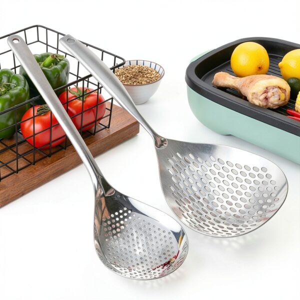 KAYCROWN Stainless Steel Skimmer Slotted Spoon Set-6