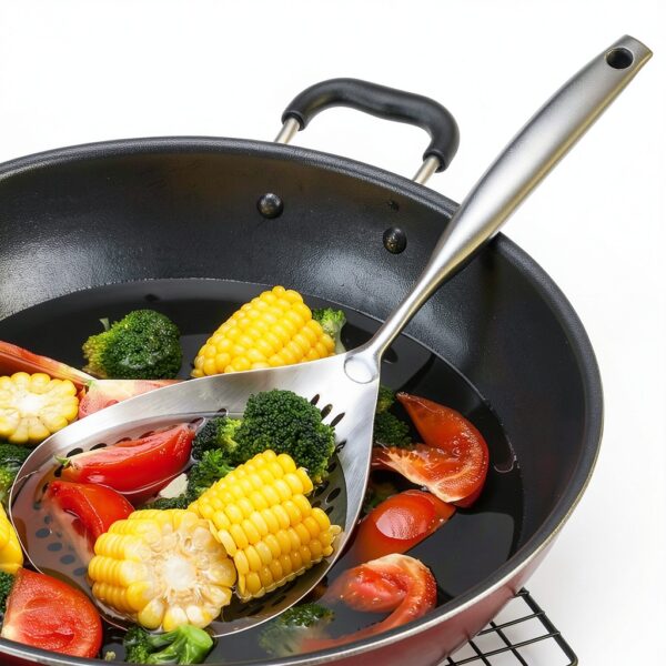 KAYCROWN Stainless Steel Skimmer Slotted Spoon-4
