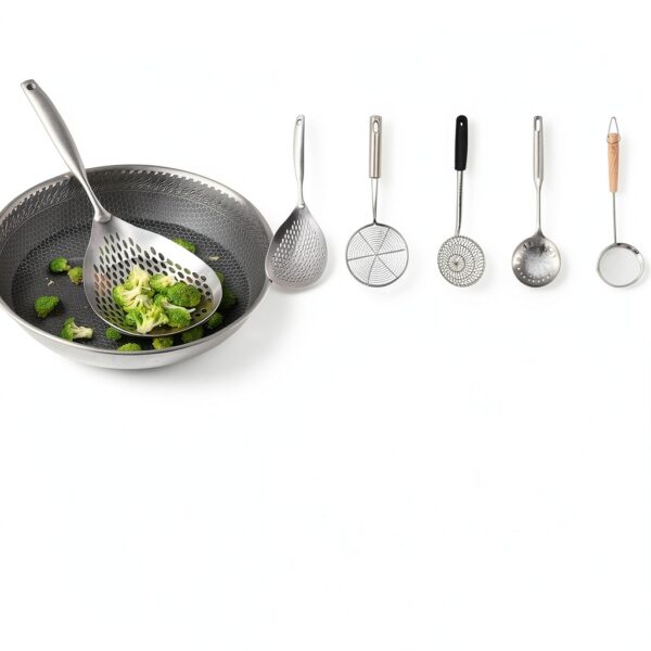 KAYCROWN Stainless Steel Skimmer Slotted Spoon-3