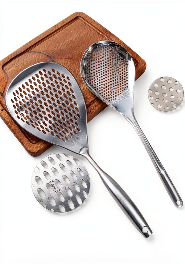 KAYCROWN Stainless Steel Skimmer Slotted Spoon Set-1