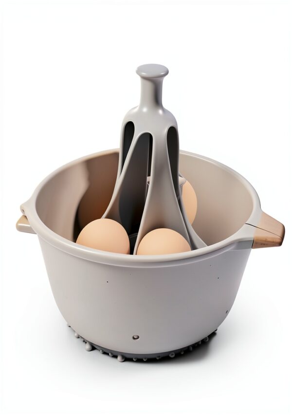 Silicone Egg Boiler Rack by MUCHENZZ Freestanding 6‑Egg Holder Gray-4