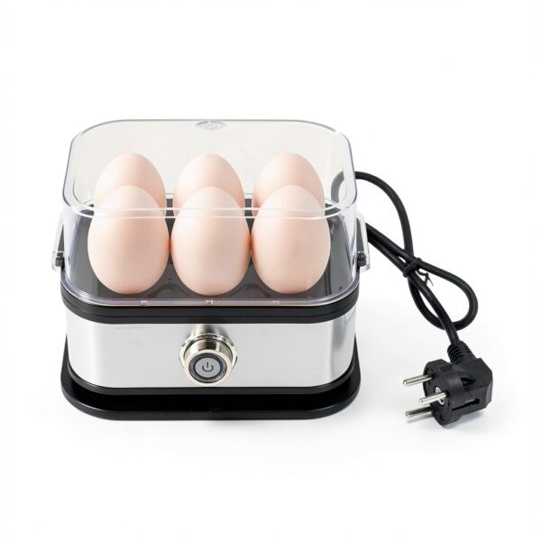 Smart Egg Cooker 6 Egg Capacity Auto Shut-Off Stainless Steel-3