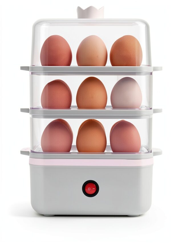 Egg Cooker 18 Egg Capacity White Electric by yeatem ZDQ-1-0