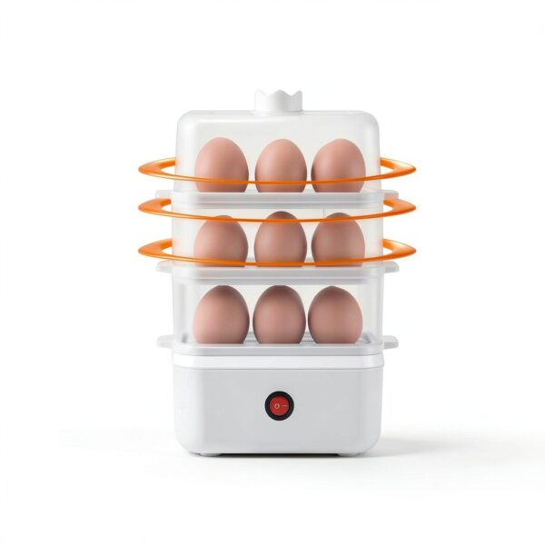 Egg Cooker 18 Egg Capacity White Electric by yeatem ZDQ-1-6