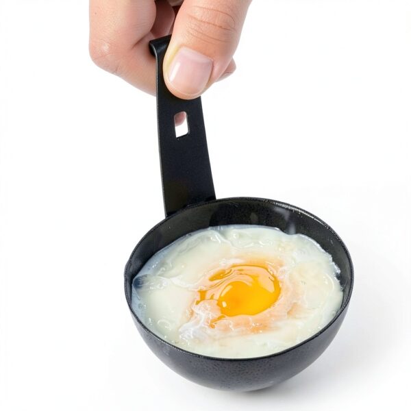 Portable Stainless Steel Egg Boiler Black 10.3×7.3cm Non‑Stick Design-3
