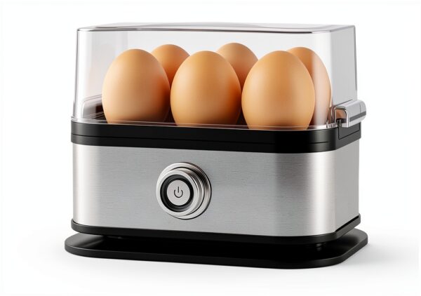 Smart Egg Cooker 6 Egg Capacity Auto Shut-Off Stainless Steel-0
