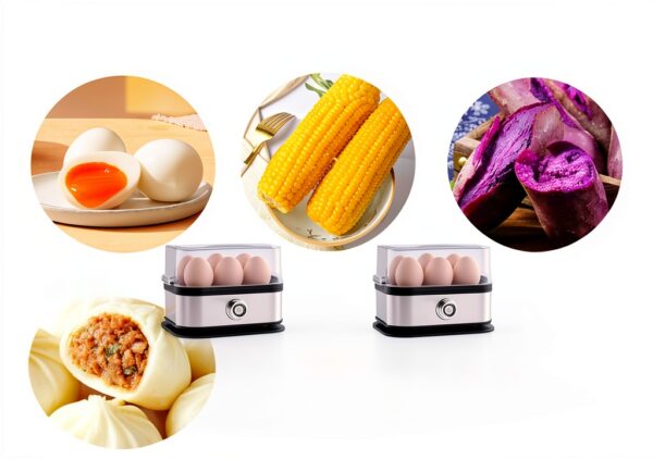 Smart Egg Cooker 6 Egg Capacity Auto Shut-Off Stainless Steel-5