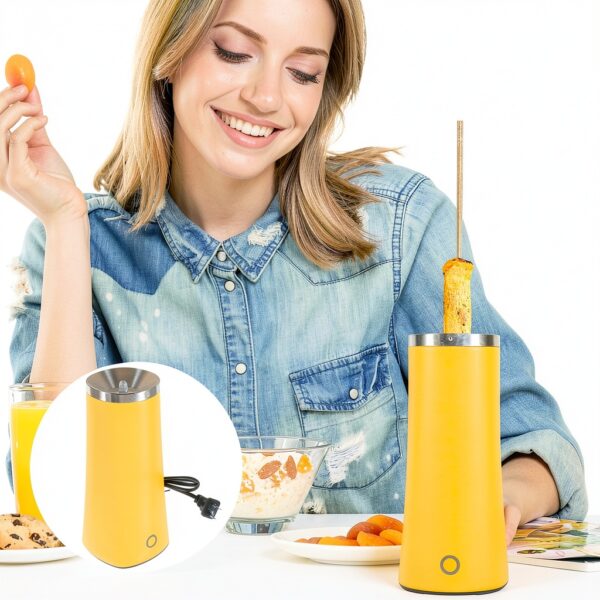 Electric Egg Sausage Roll Maker by Garneck Yellow Vertical Cooker-2