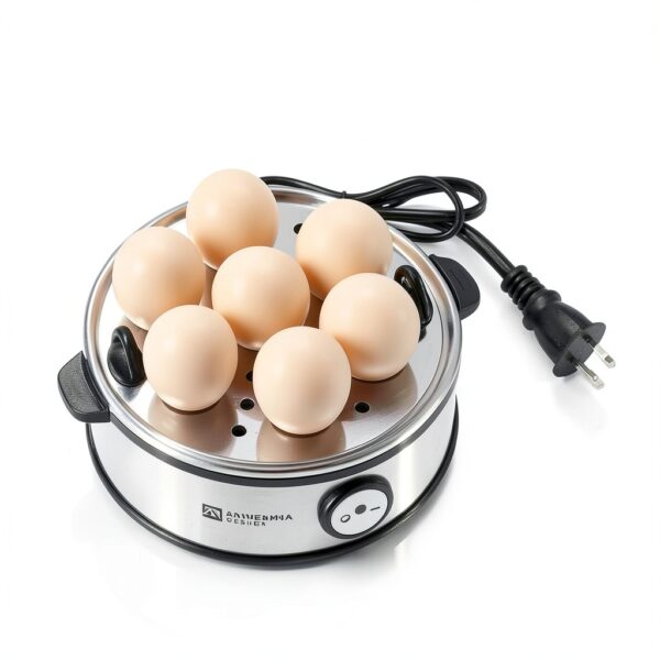 Electric Egg Cooker Annie and Mia Design 7 Egg Stainless Steel Silver-1