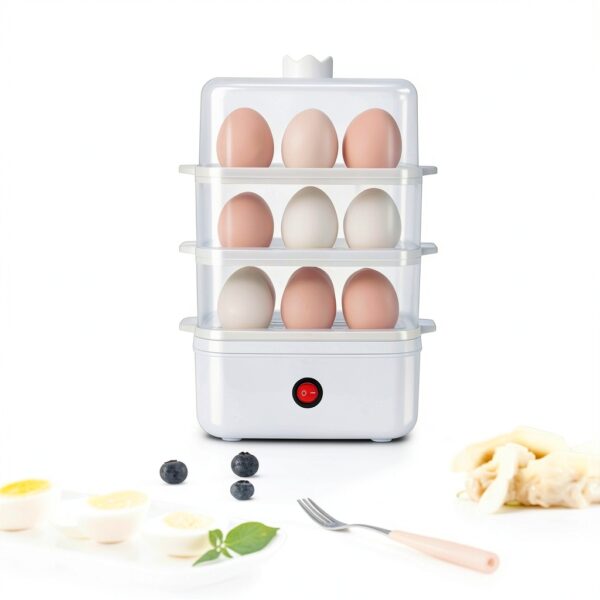 Egg Cooker 18 Egg Capacity White Electric by yeatem ZDQ-1-1