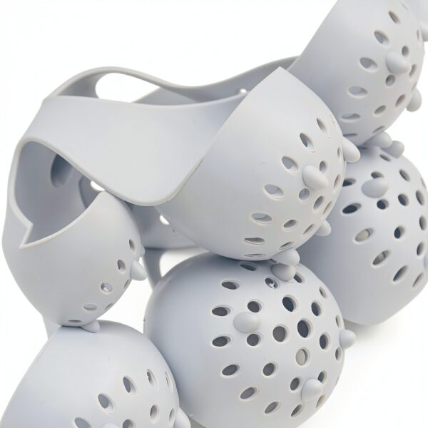 Silicone Egg Boiler Rack by MUCHENZZ Freestanding 6‑Egg Holder Gray-6