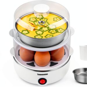 2 tier Egg Cooker Large 14 Egg Capacity White Tomorotec Electric-0