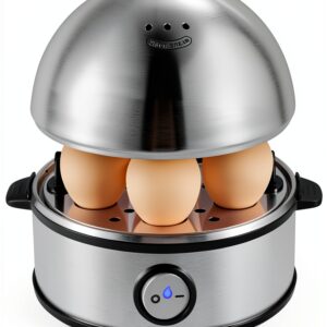 Electric Egg Cooker Annie and Mia Design 7 Egg Stainless Steel Silver-0
