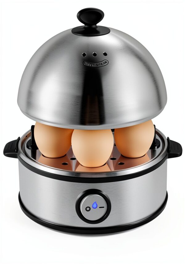 Electric Egg Cooker Annie and Mia Design 7 Egg Stainless Steel Silver-0