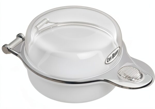 Microwave Egg Maker Chef Buddy White 2-Egg 45-Sec Cook-2