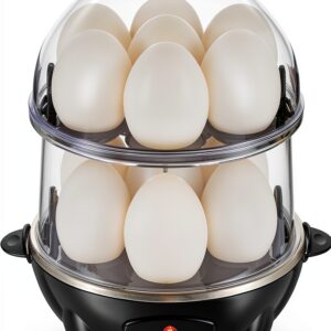 Electric Egg Cooker Hamilton Beach 3 in 1, Black Model 25508-0