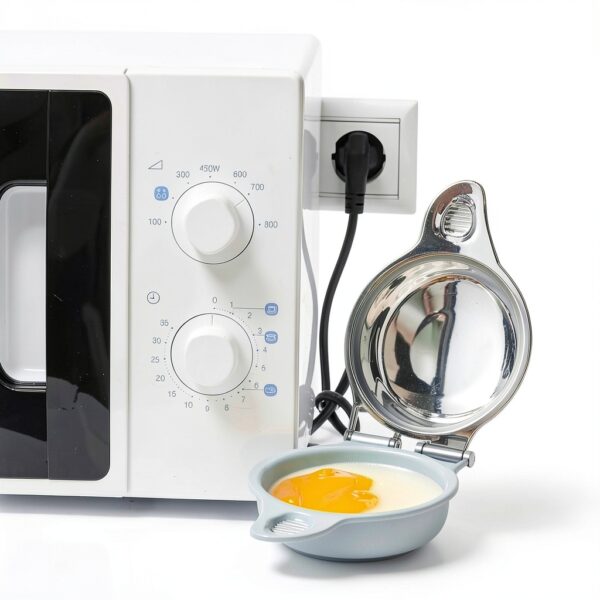 Microwave Egg Maker Chef Buddy White 2-Egg 45-Sec Cook-4